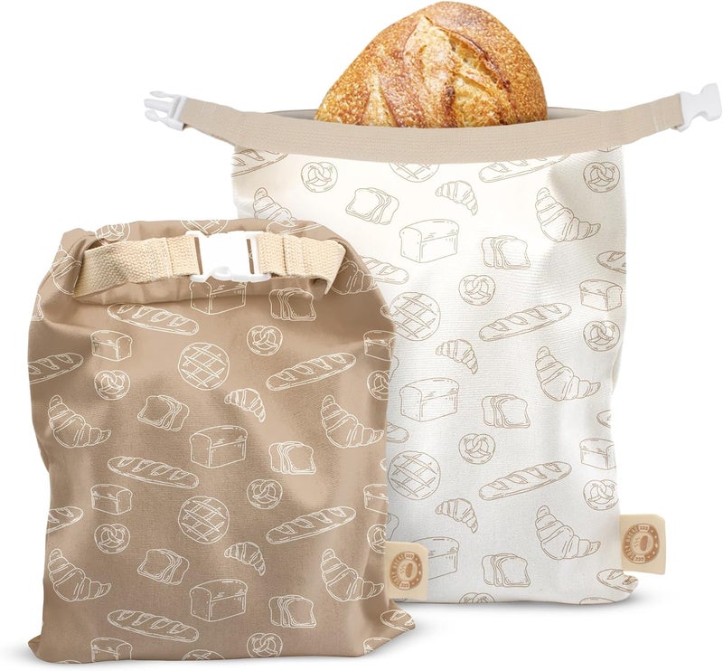 Cozy Bread ® Reusable Bread Bag Set for Home Bakers | USA Brand | Charming Designs (Bread) - Image 1